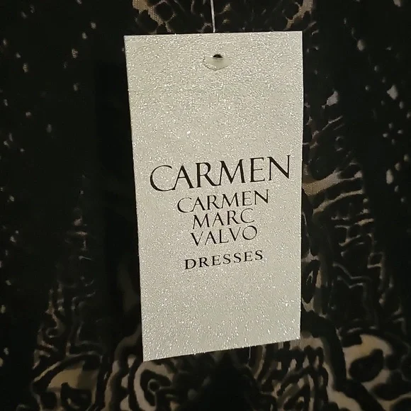 Carmen Valvo Nude & Black Lace Dress - Picture 7 of 9